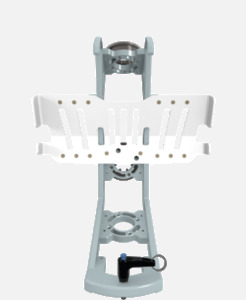 Hillaero AXION DKI FAA certified mountable bracket for Air Ambulance Airmed Helicopter or Fixed Wing Aircraft FRONT